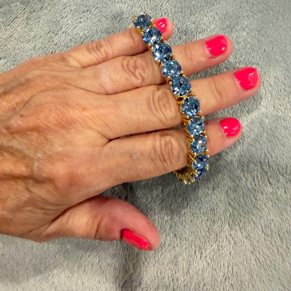 Park Lane Blue and Gold Impression Gemstone Bracelet